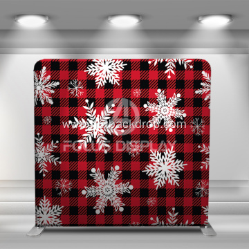 black grid snow portable backdrop fabric frame